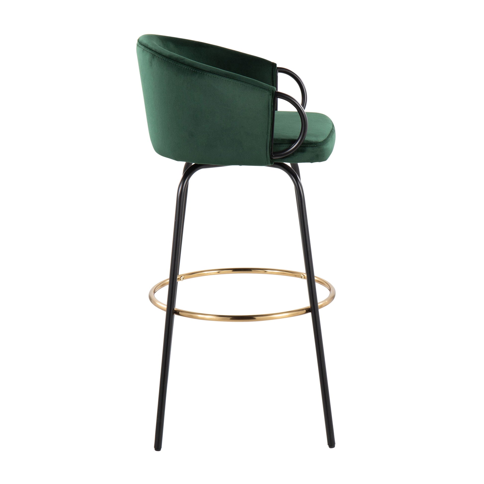 Claire - Contemporary / Glam Barstool With Footrest (Set of 2) Lumi Source