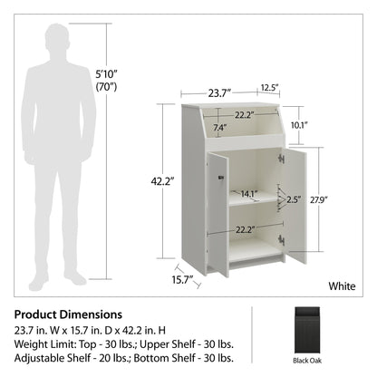 Loft Collection 2 Door Storage Tower Home Essentials