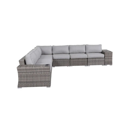 Rattan Sectional Sofa Set With Cushions LSI Patio Furniture