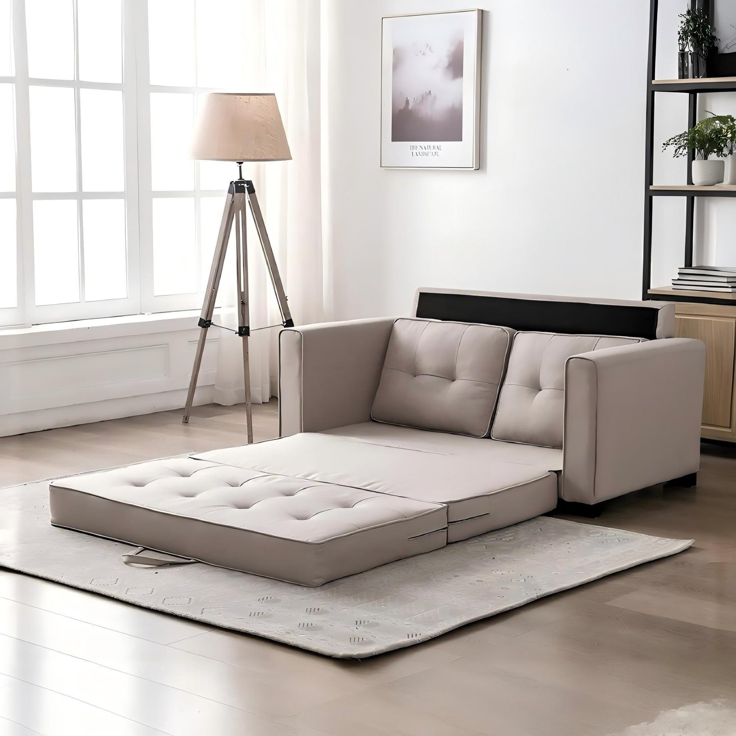 Upholstered Pull Out Sleeper Loveseat US Pride