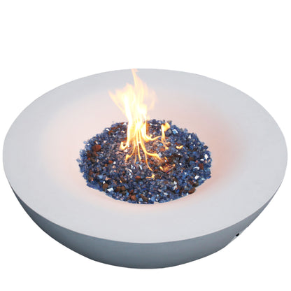 Outdoor Concrete Propane Gas Fire Pit Bowl Home Essentials