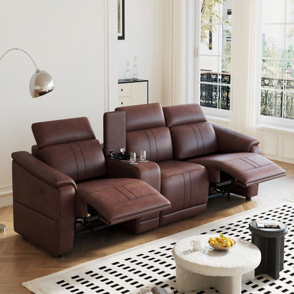 Modular Sofa With Recliners And Cup Holders Sectional Set Home Essentials
