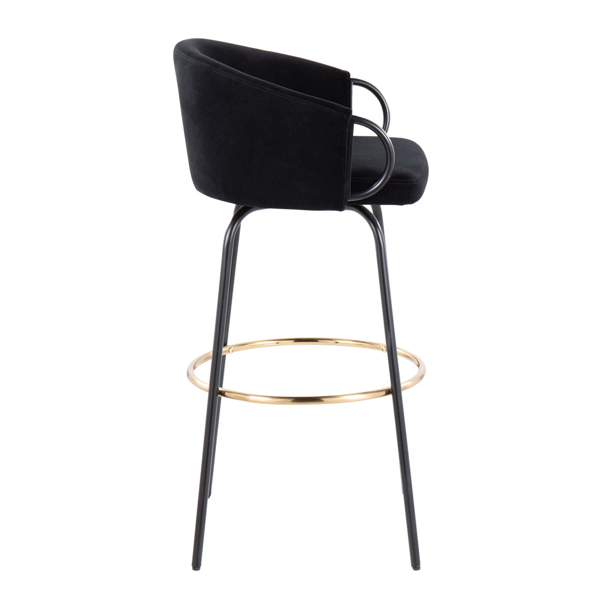 Claire - Contemporary / Glam Barstool With Footrest (Set of 2) Lumi Source