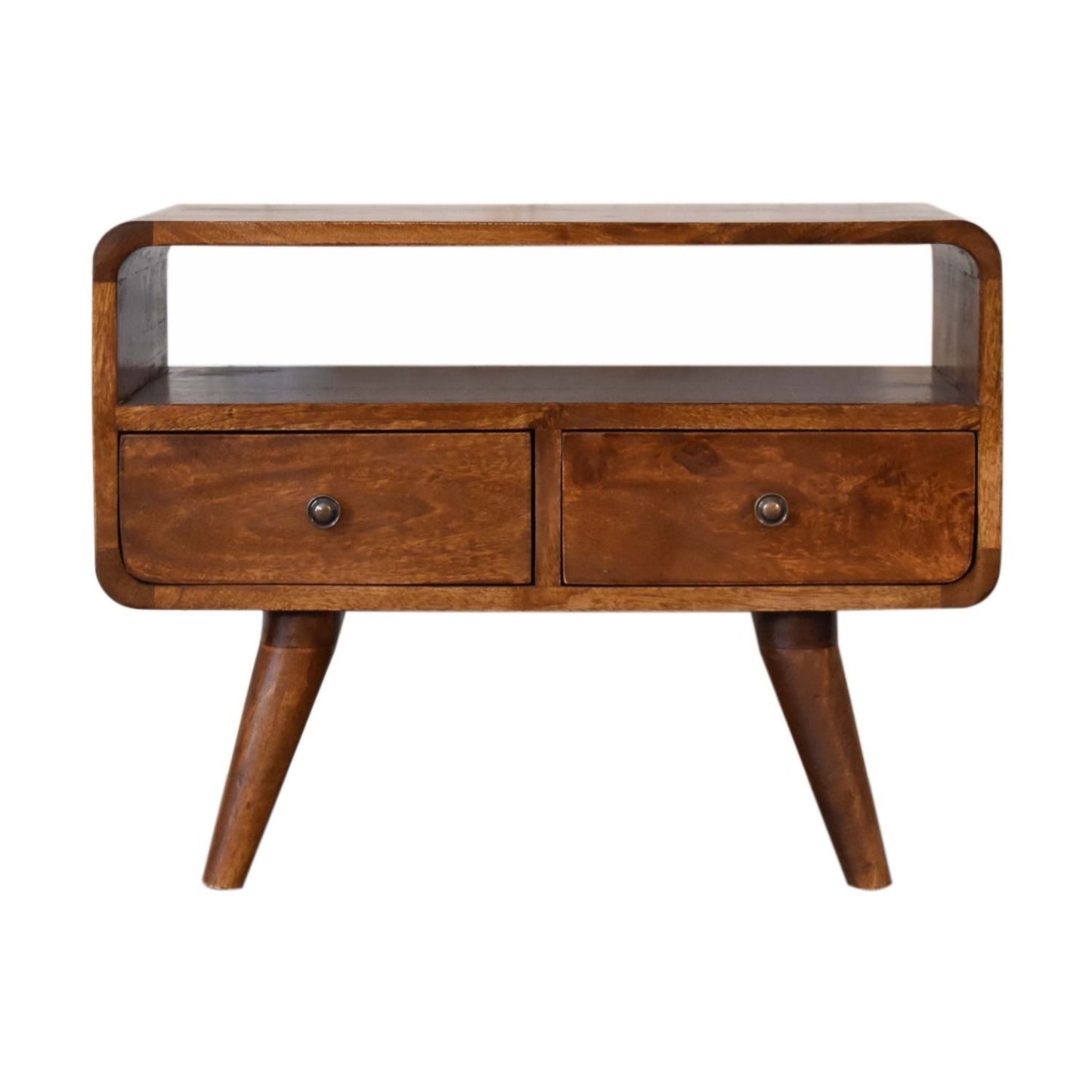 Solid Wood Curved Media Unit Artisan Furniture