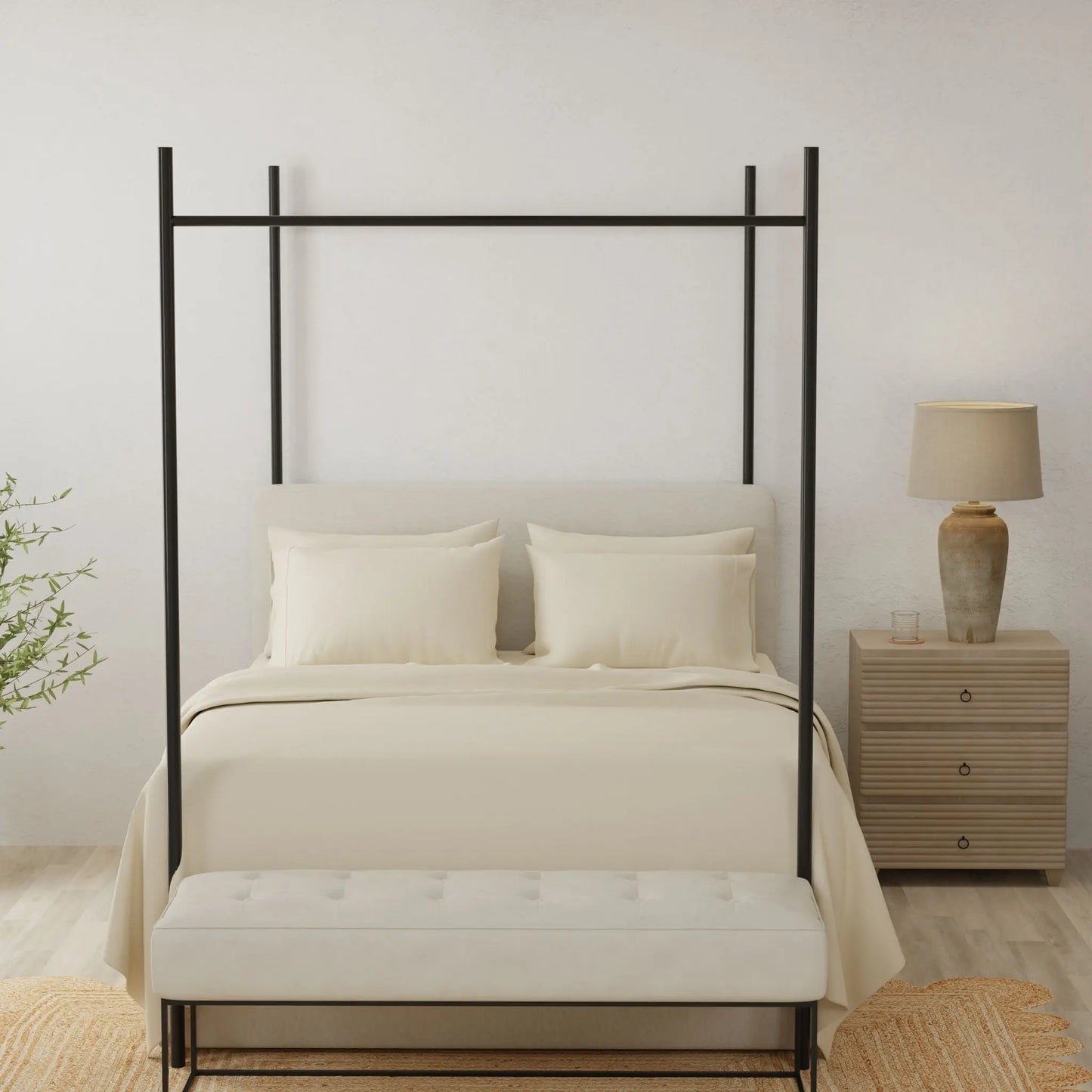 Brushed Microfiber Hypoallergenic Split Sheet Set Omne Sleep