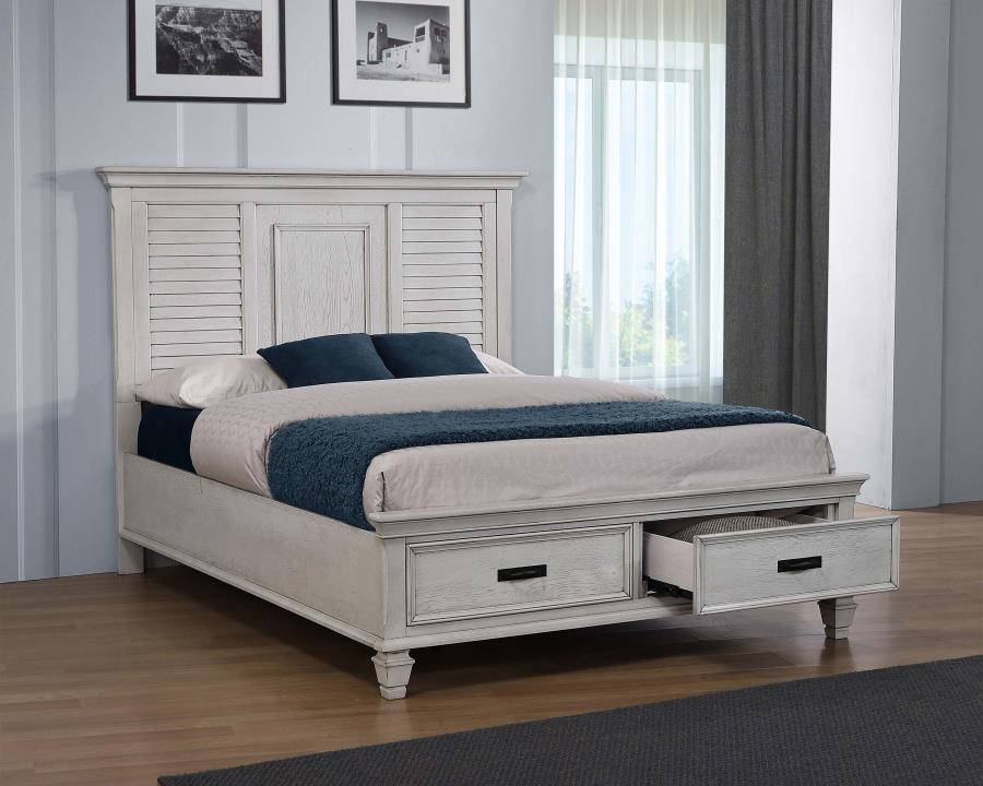 Franco - Wood Storage Panel Bed CoasterEssence