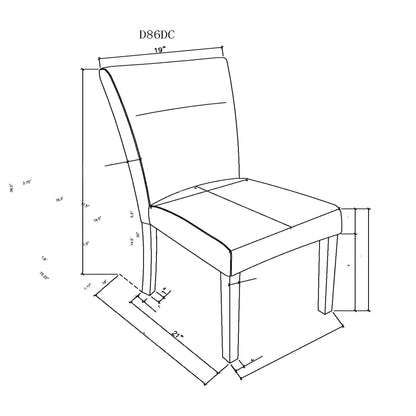 Sharon - Dining Chair With Extended Back (Set of 2) - Gray Global Furniture USA