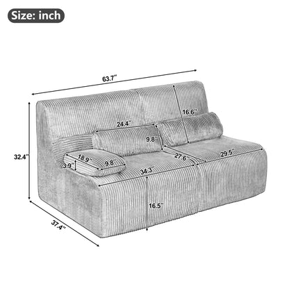 Modern Sectional Loveseat With Ergonomic Design Hearth and Haven
