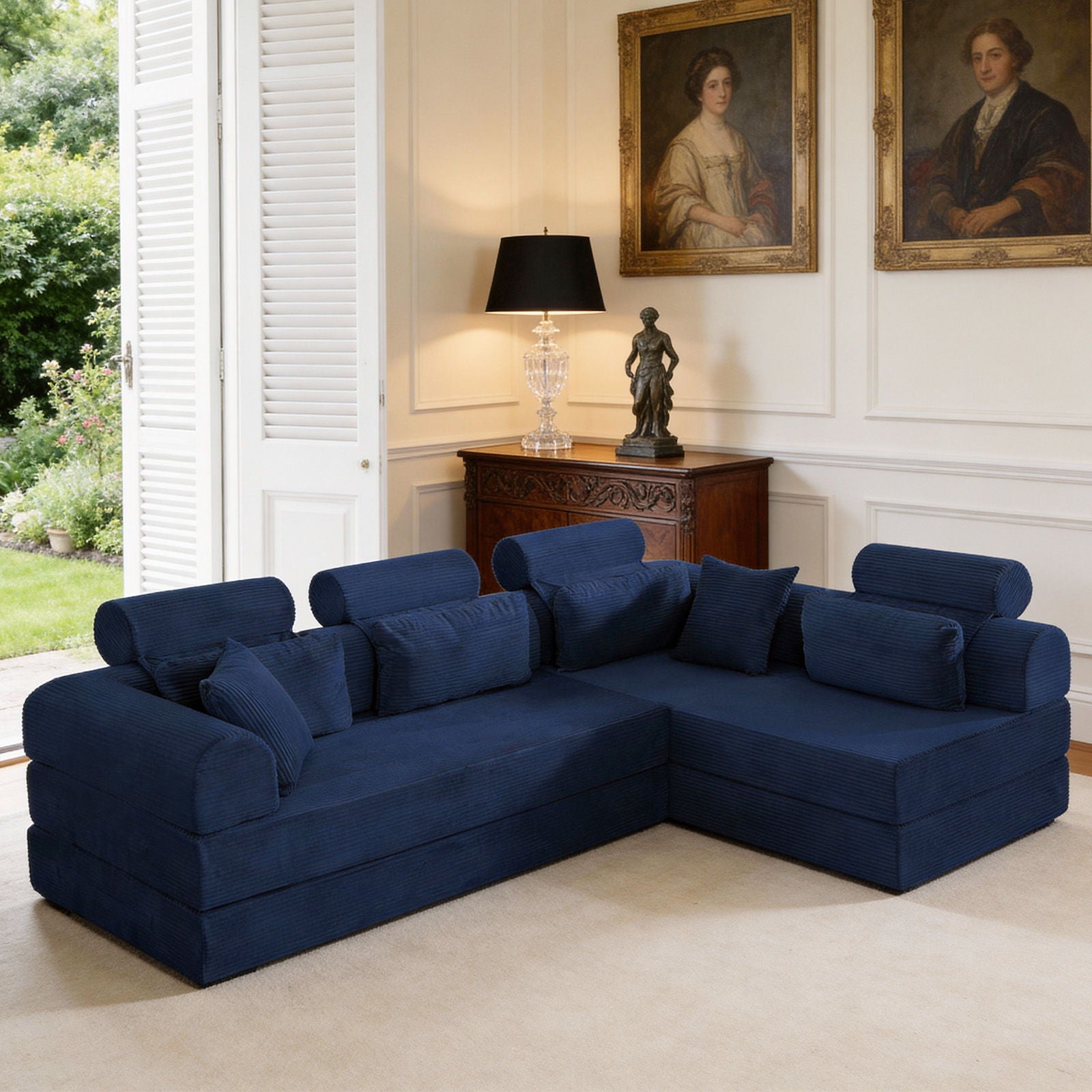 Modern L-Shape Modular Sectional Sofa, Compressed Design Home Essentials