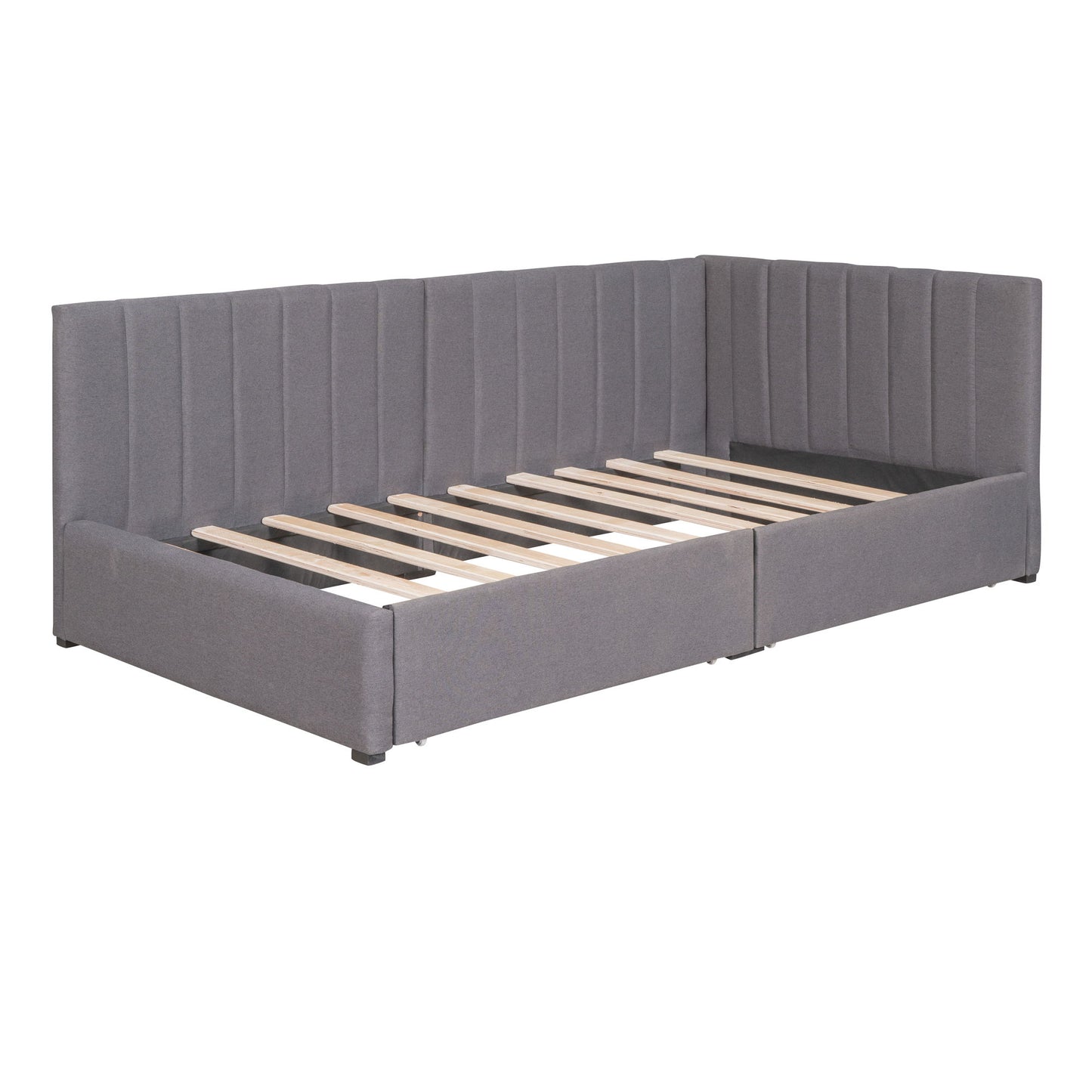 Upholstered Daybed, Sofa Bed Frame, No Box Spring Needed - Snoozhouse