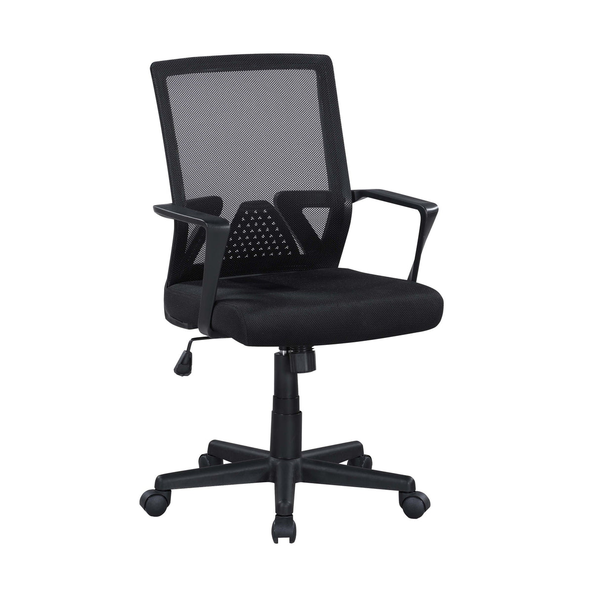 Ergonomic Height Adjustable Office Chair With Armrest - Black Home Essentials