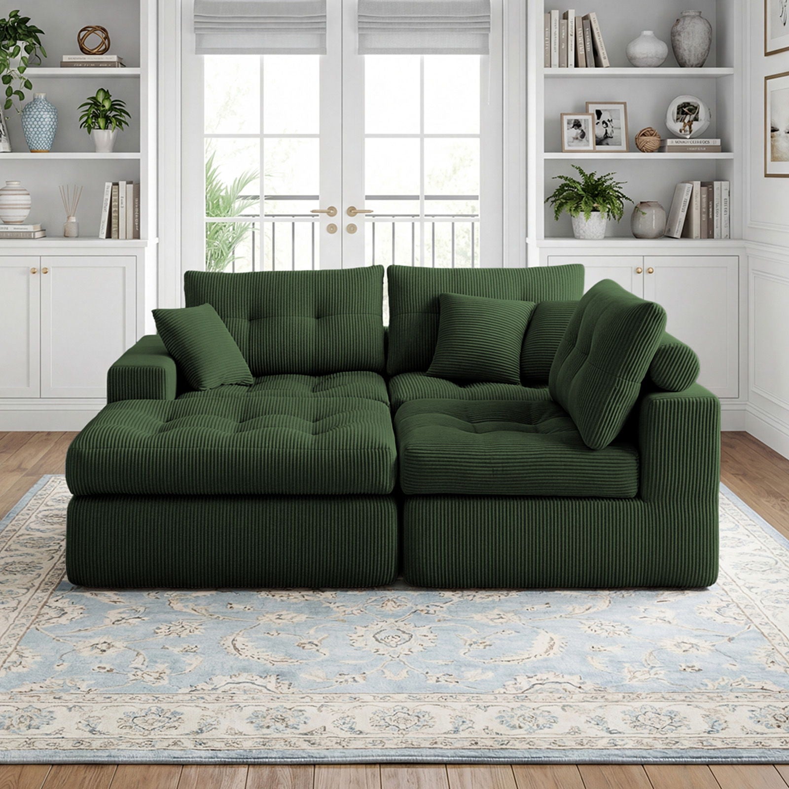 Corner Chaise L-Shaped Sectional Sofa Bed Home Essentials
