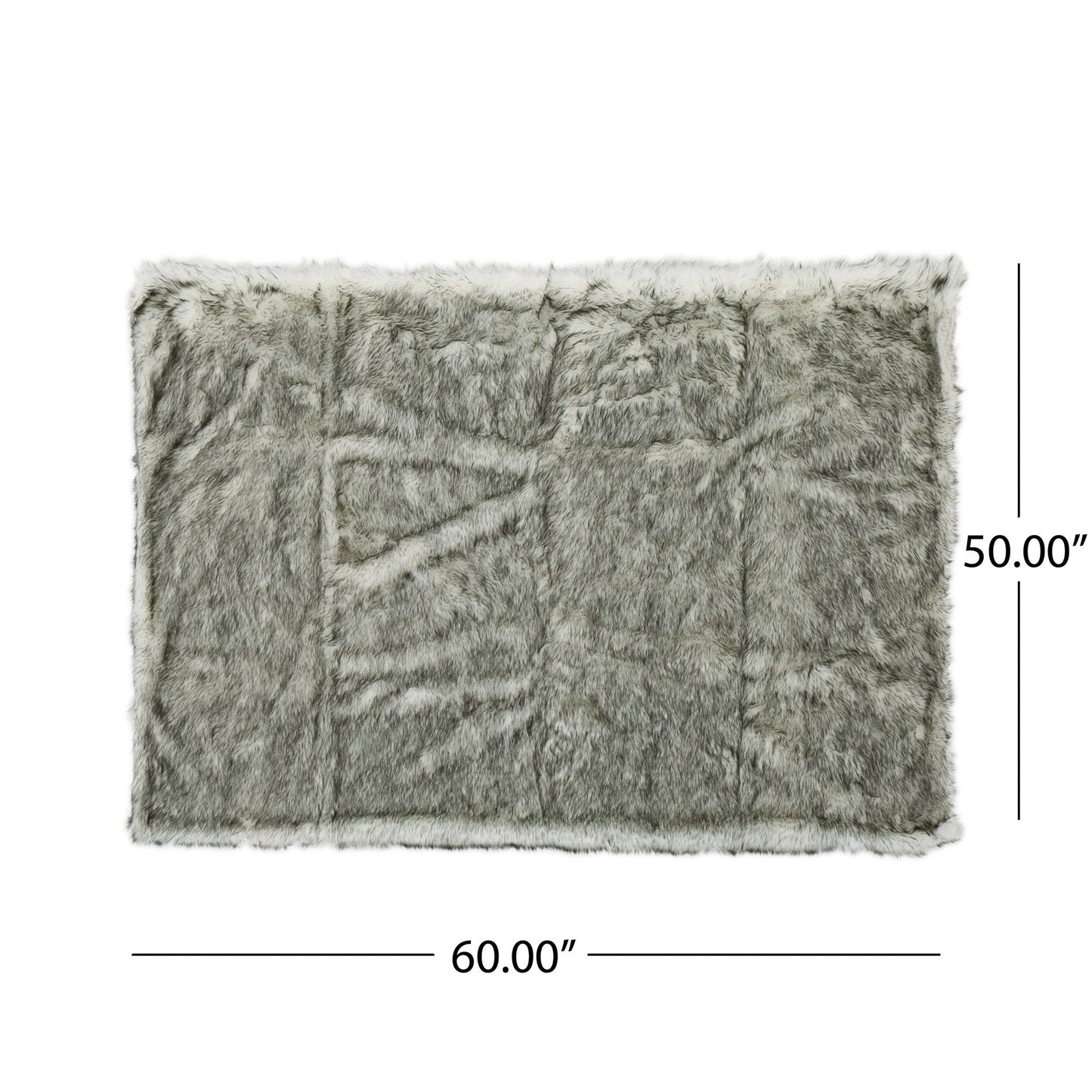 Luxury Throw Blanket With Streaks - Gray Noble House