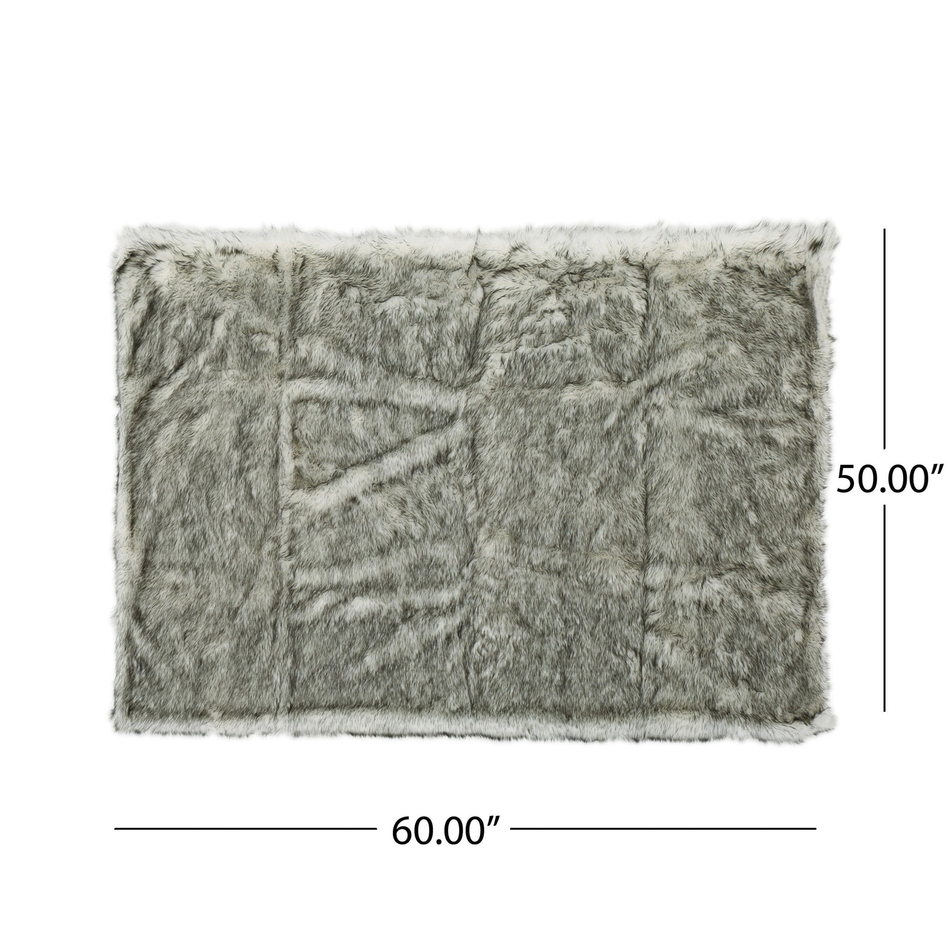 Luxury Throw Blanket With Streaks - Gray Noble House