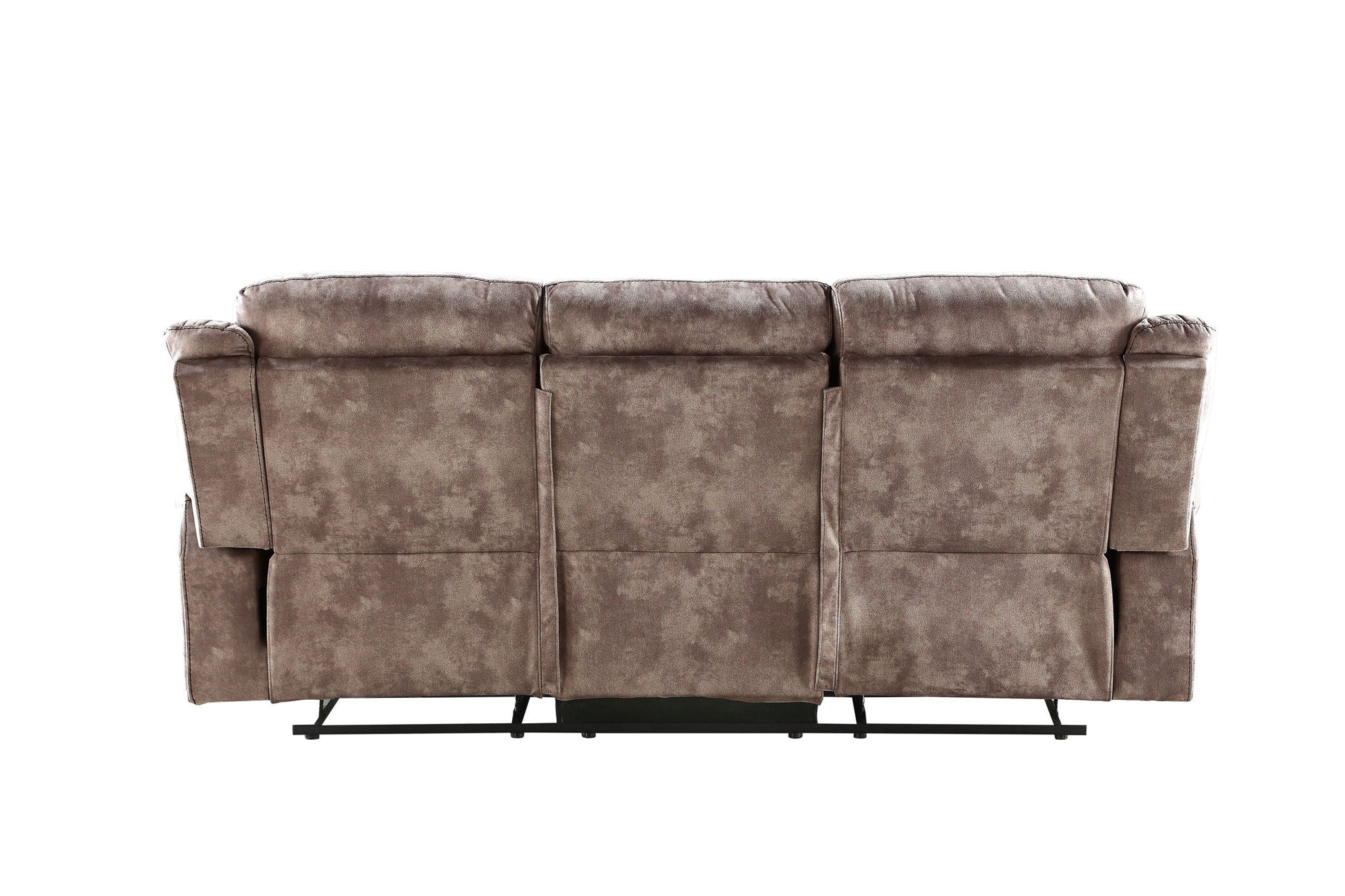 Zubaida - Two Tone Velvet Recliner Sofa With USB Port Drop Down Table Acme