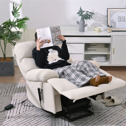 Oversized Power Lift Recliner Chai With Remote Control, Side Pocket, Spacious Seat Home Essentials