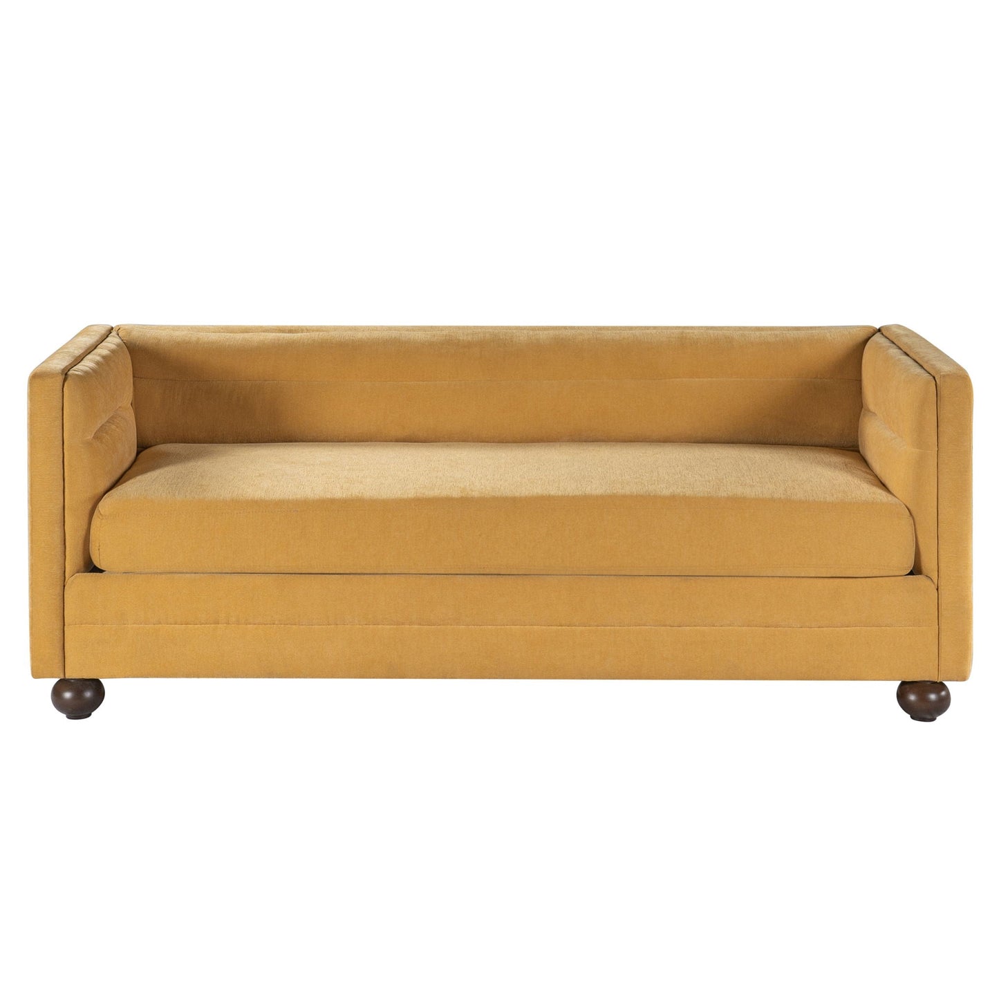 3 Seater Sofa Upholstery With Square Arms, Living Room Couch Noble House