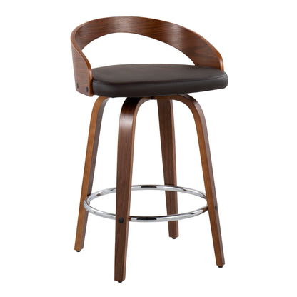 Grotto - Mid-Century Modern, Counter Stool With Swivel (Set of 2) Lumi Source