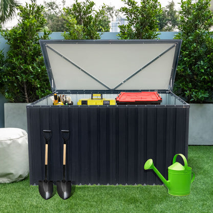Out Door Metal Storage Box Store Medium - Black Home Essentials
