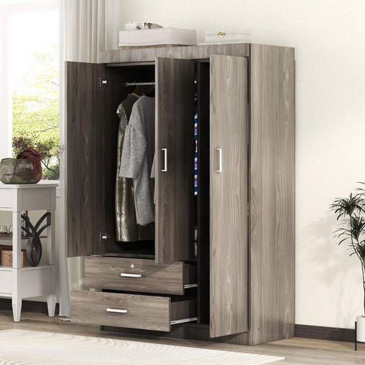 3 Door Wardrobe With 2 Drawers DreamHaus