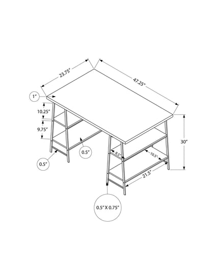 Computer Desk For Home Office, Laptop, Storage Shelves, Contemporary & Modern 8th Street