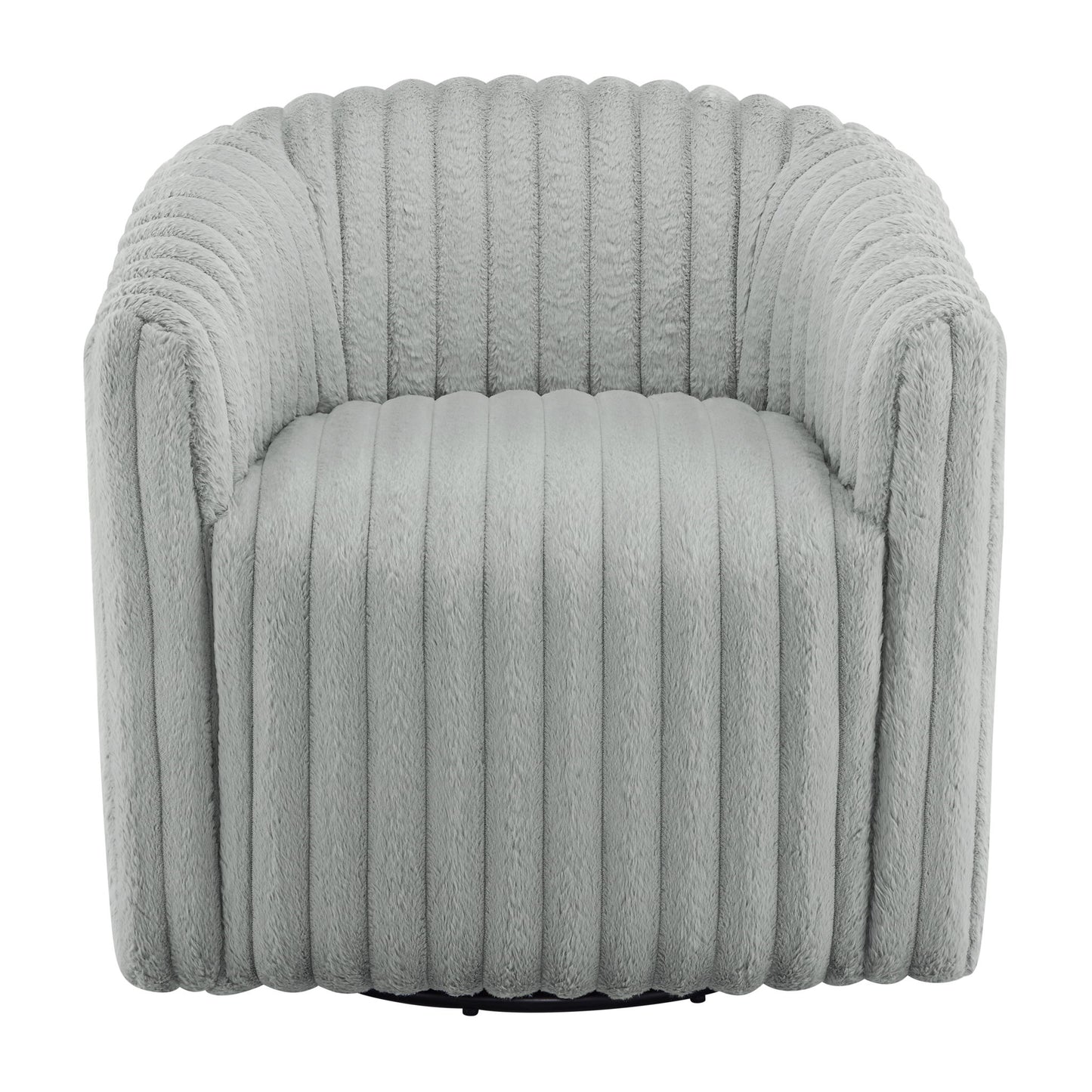 Alexa - Barrel Swivel Chair - Gray Ridgecrest Home