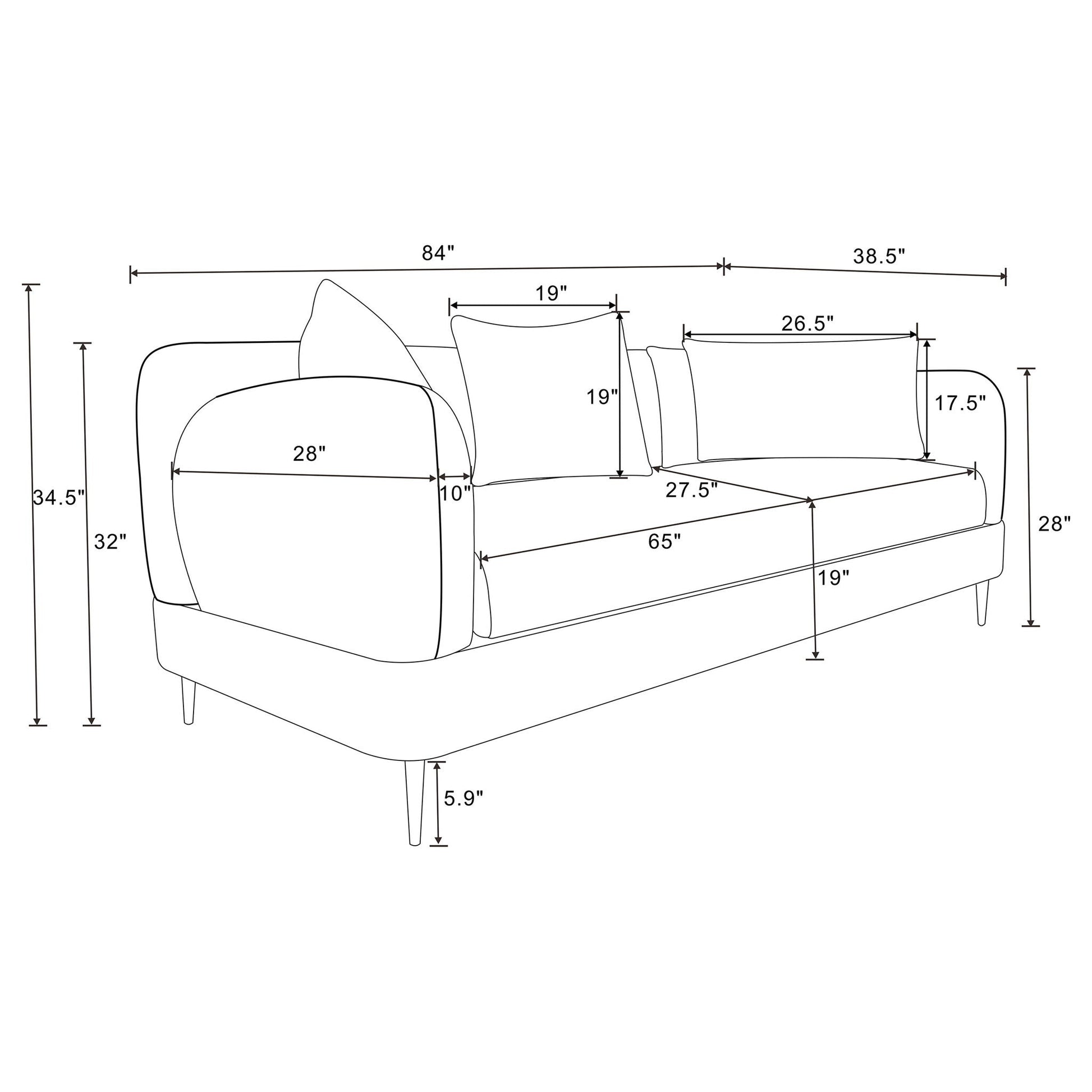 Repley - Track Arm Sofa Furniture Max