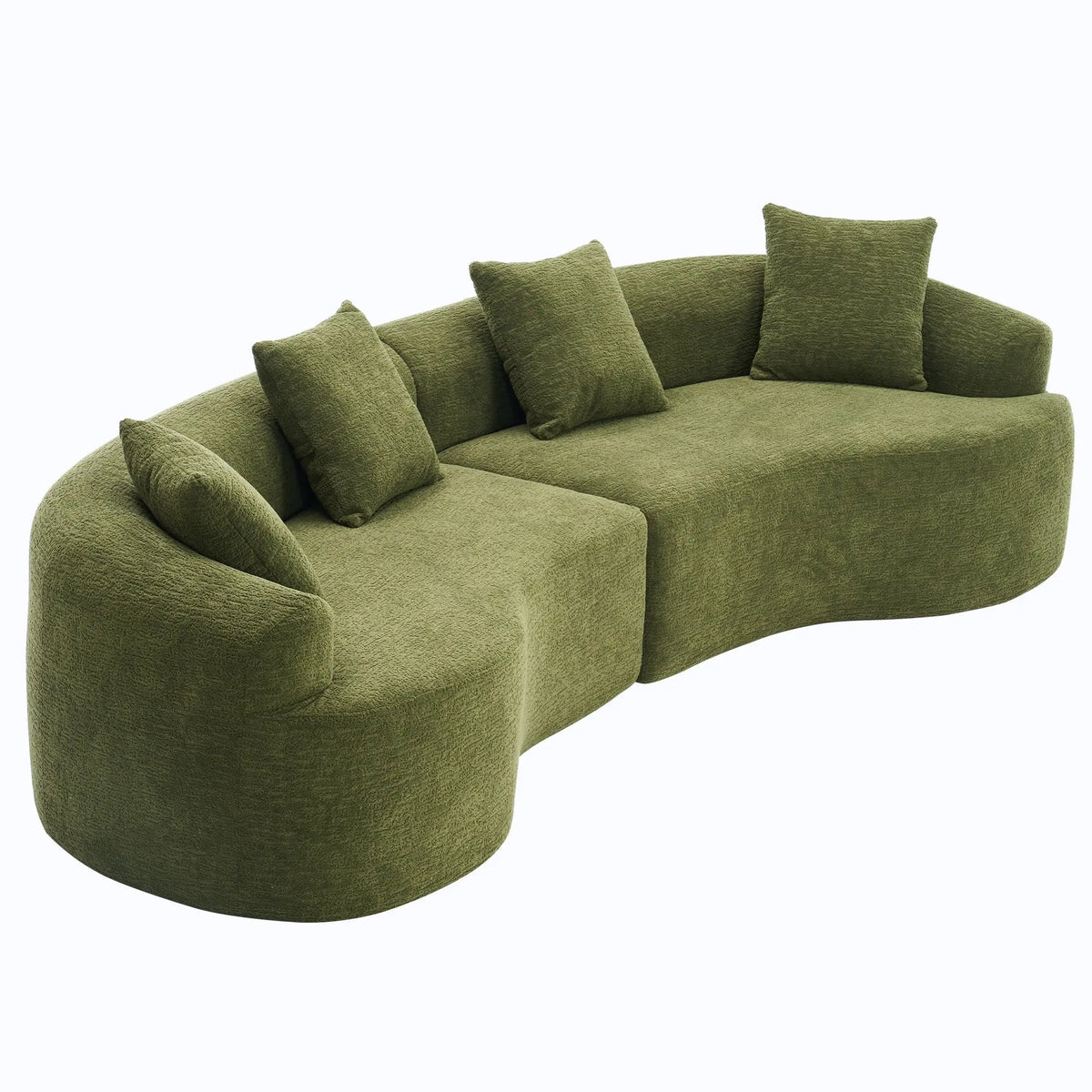 4 Seater Sofa With Fabric, 30D, 60 Hardness Full Sponge, 4 Pillow For Living Room, Home Furniture Sleeper Sectional Sofa For Apartment Home Essentials