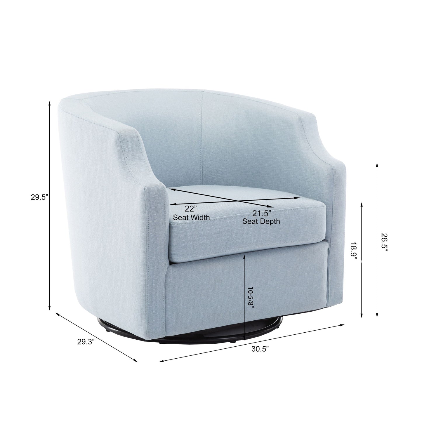 Isabelle - Swivel Glider Barrel Chair Ridgecrest Home