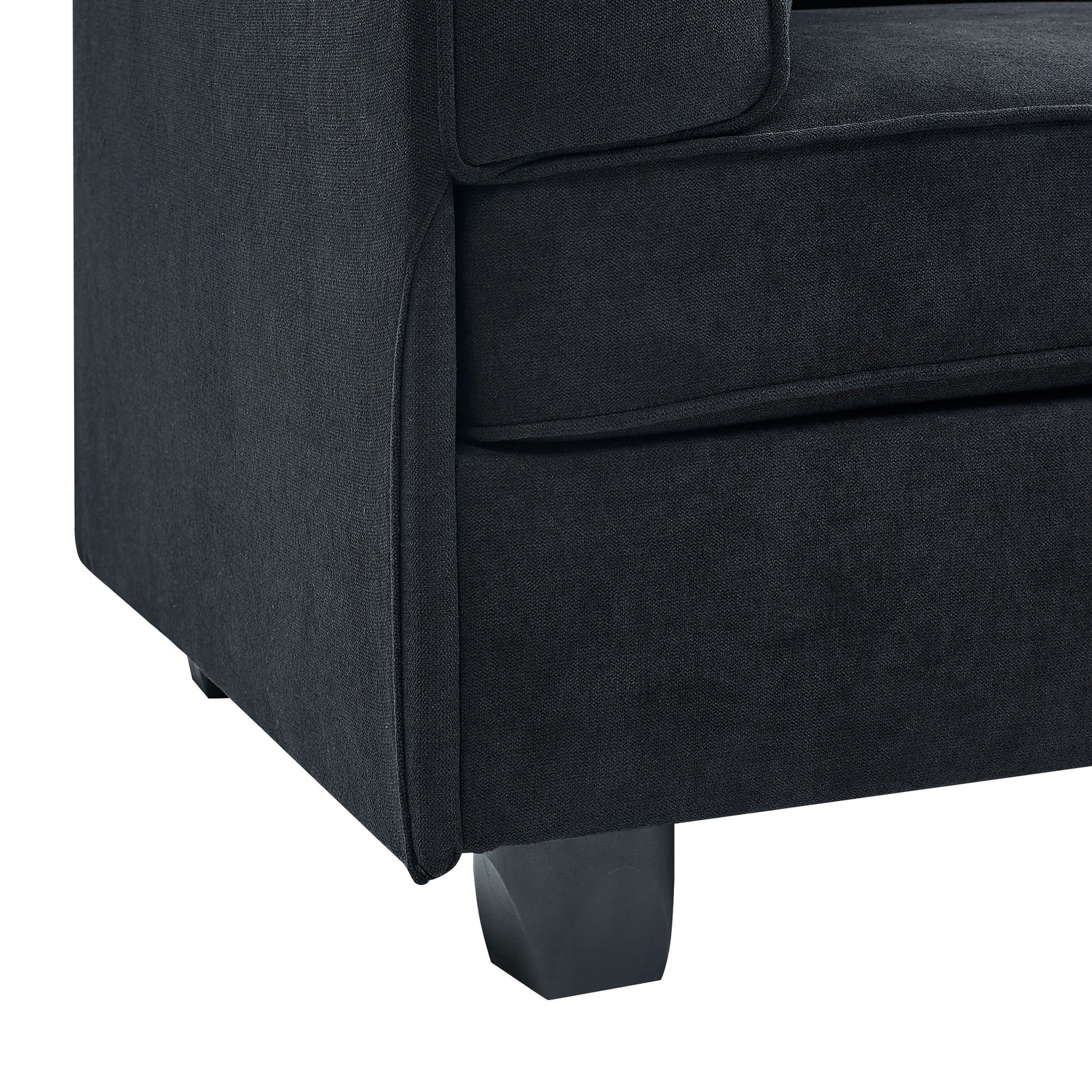 Upholstered Modular Sectional - Black Home Essentials