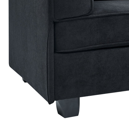 Upholstered Modular Sectional - Black Home Essentials