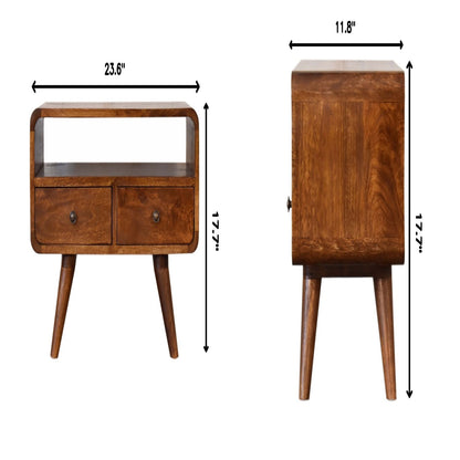 Solid Wood Curved Media Unit Artisan Furniture