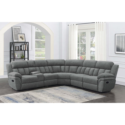 Divine - 6 Piece Reclining Sectional Sofa With Manual Recliners - Charcoal Furniture Max