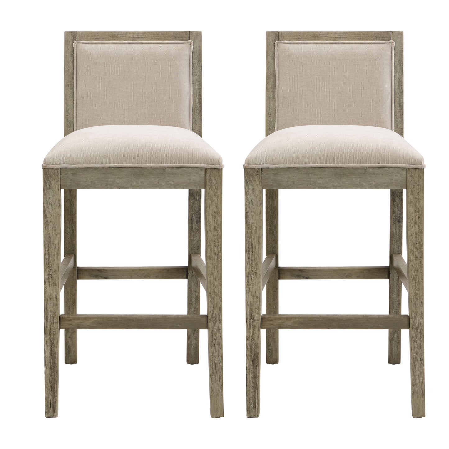 Upholstered Barstools (Set of 2) Noble House