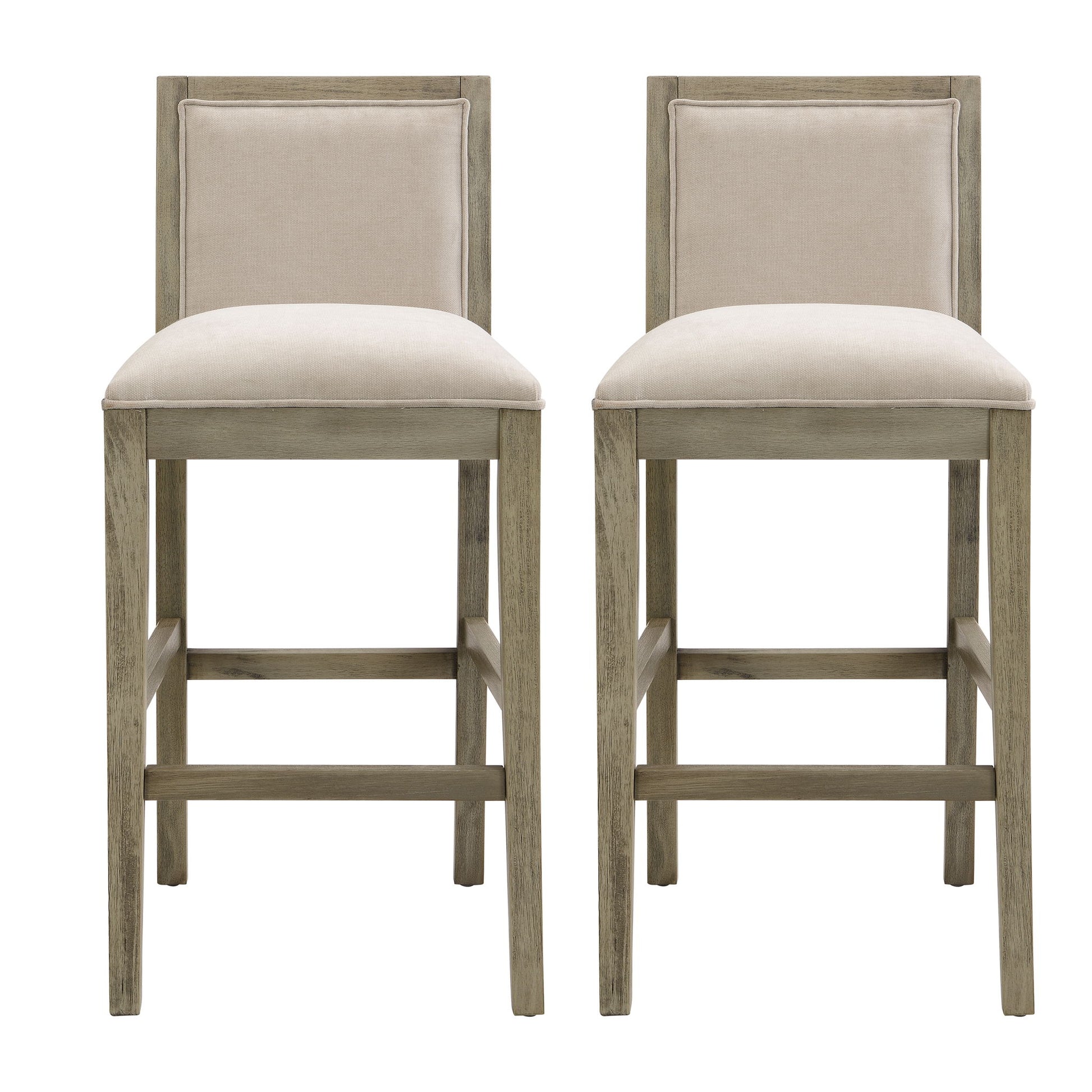 Upholstered Barstools (Set of 2) Noble House