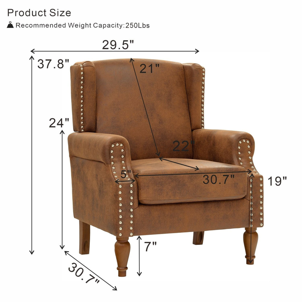 Decorative Chair With Stud Detailing Home Essentials