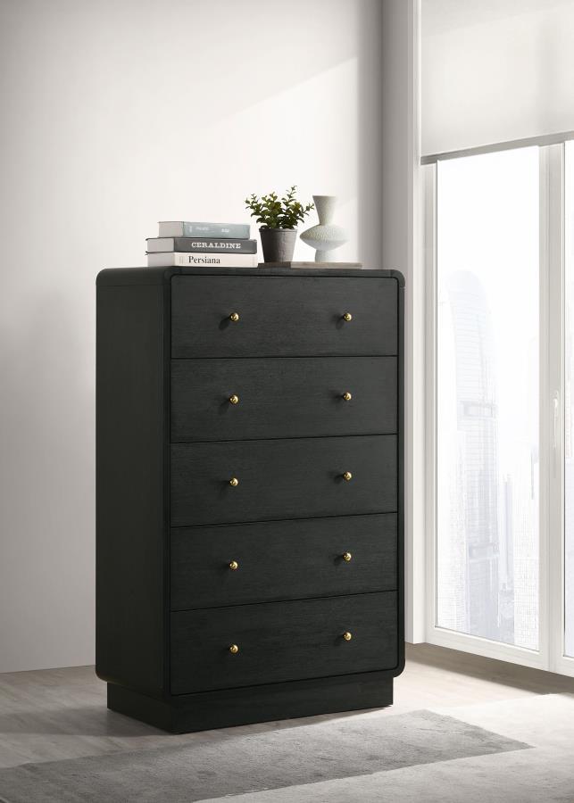 Cavelle - 5-Drawer Chest Of Drawers - Black Coaster Fine Furniture