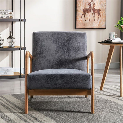 Classic Mid-Century Modern Accent Chairs, Open Framed Armchair With Cushioning US Pride