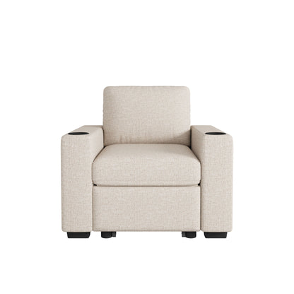Single Pull Out Sofa Bed With USB Ports And Cup Holders Hearth and Haven