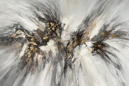 Warp Speed Abstract - Hand-painted Wrapped Canvas Classy Art