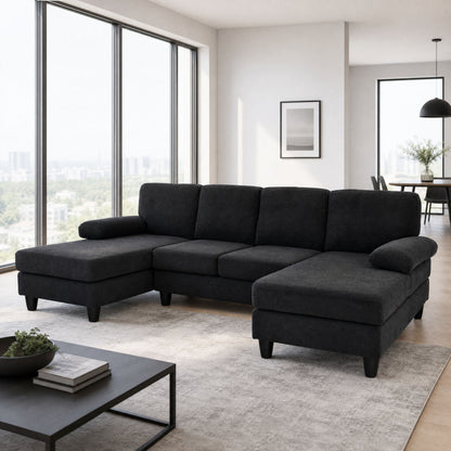 U-Shaped Sofa With Dual Chaise Home Essentials