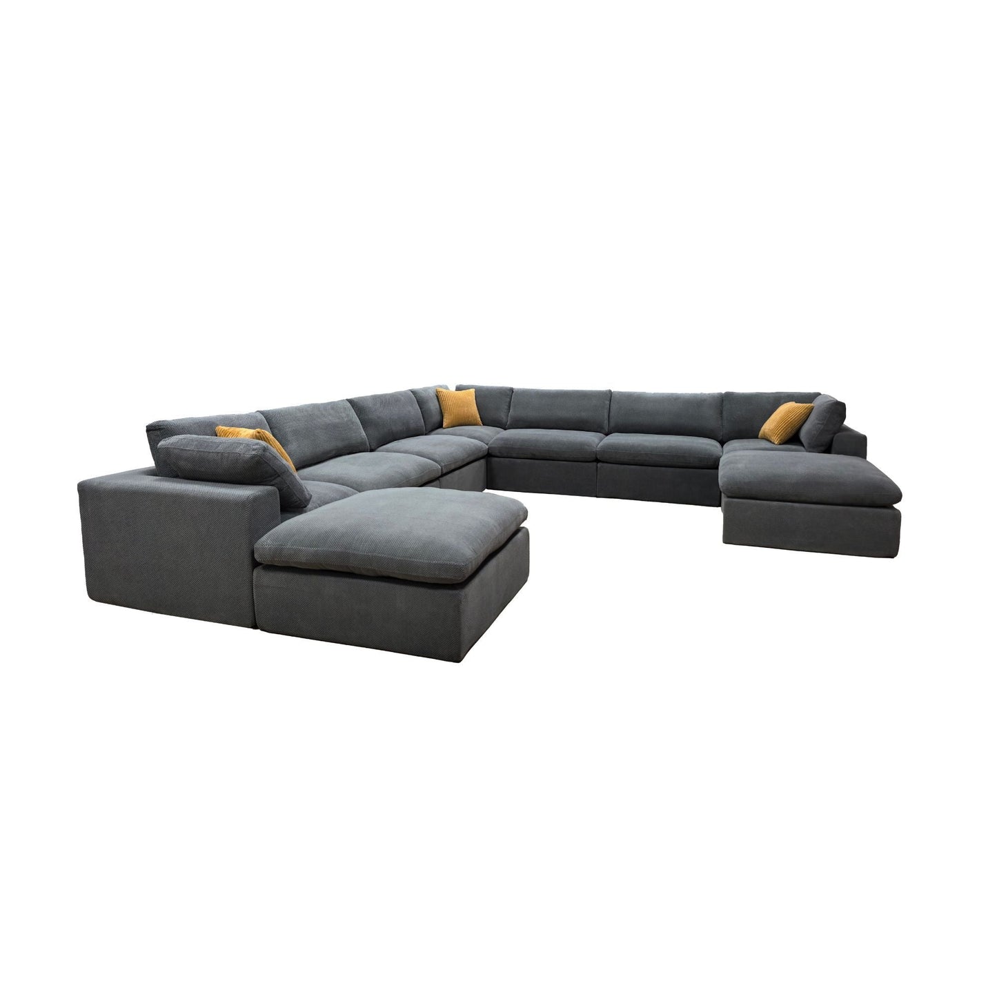 Custom Configuration Modular Sectional & Toss Pillows Home Essentials