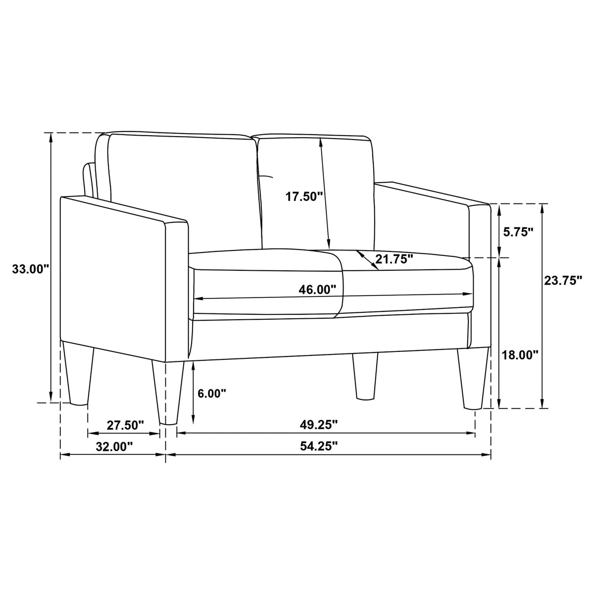 Weld - Loveseat Furniture Max