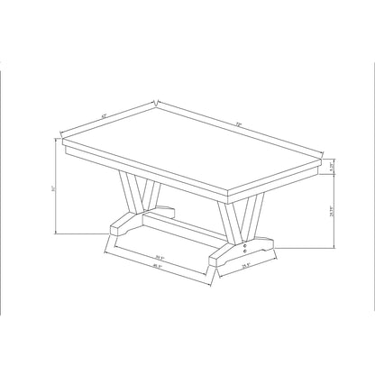 Panda - Dining Table And Trestle Base - Black Global Furniture USA