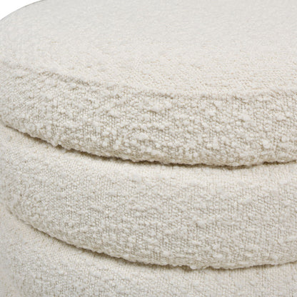 Fuji - Oversized Round Storage Ottoman Jennifer Taylor Home
