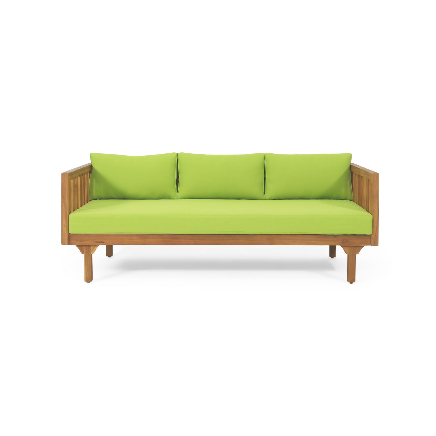 Claremont - 3 Seater Daybed Teak Acacia Wood Water Resistant Cushions Noble House