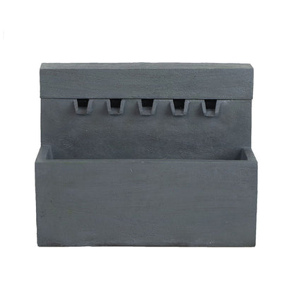 Decorative Fountain With Rectangle Design, With Light And Pump, For Indoor And Outdoor - Gray Daily Nest