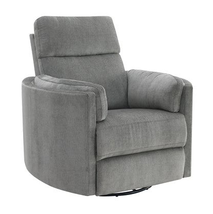 Sagen - Chenille Glider Recliner With Swivel Acme