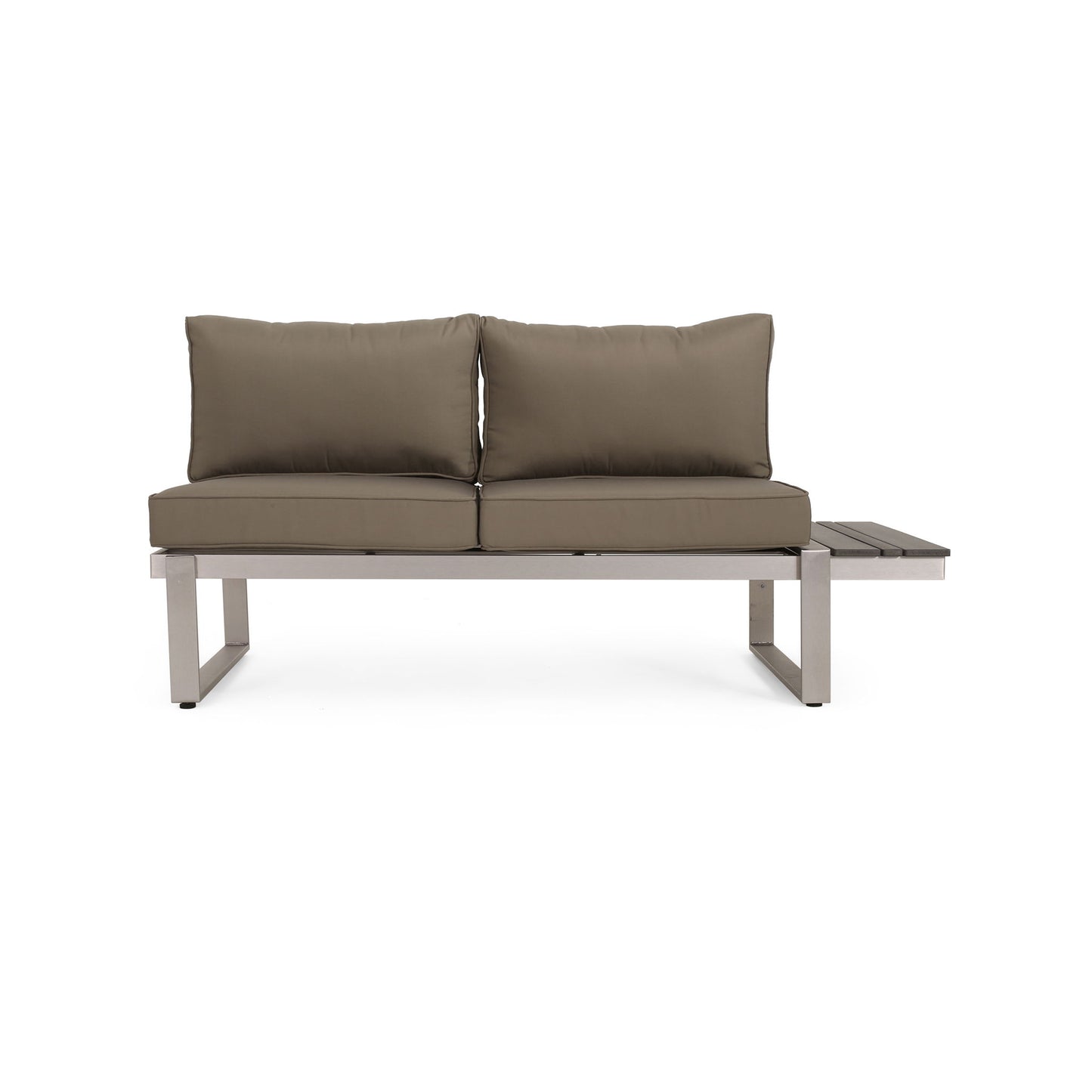 Sterling - Outdoor V Shaped 5 Seater Sofa Set With Cushions Noble House