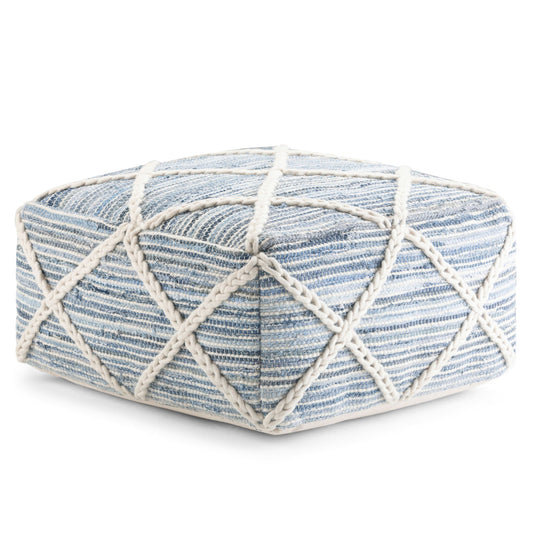 Cowan - Handcrafted Square Pouf Simpli-Home
